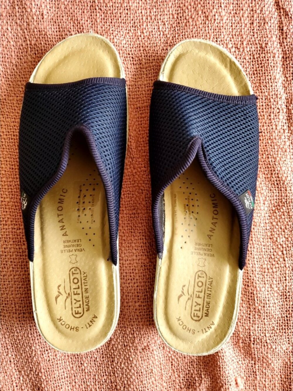 Fly Flot Womens Mesh Anatomic Sandals Made in Italy Anti Shock (Size 8)